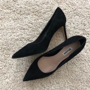 Dune London Pointed Toe Mid Heel Court Shoe